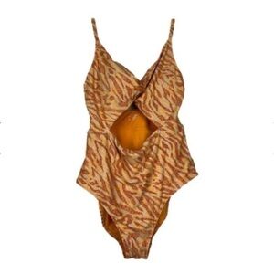AERIE Women’s Mediun Long One Piece Full Coverage Cutout Swimsuit